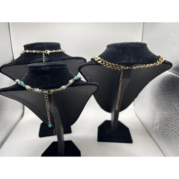 Fashion Necklace (3) Lot Faux Turquoise Howlite Egyptian Revival Native American - Picture 5 of 5